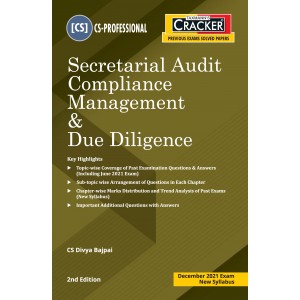 Taxmann's Secretarial Audit Compliance Management & Due Diligence Cracker for CS Professional December 2021 Exam [New Syllabus] by Divya Bajpai 